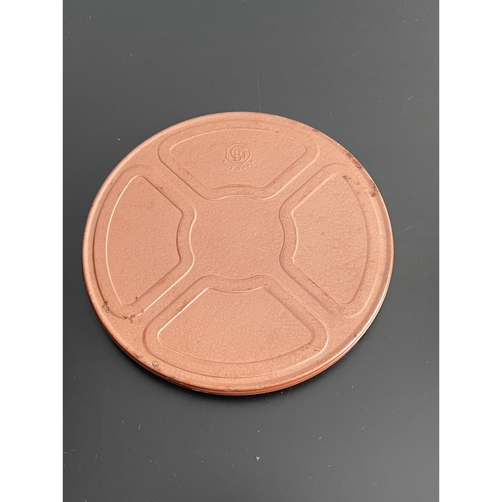 00686 Vintage Goldberg Brothers Reel Canister Film Container Copper‎ Tone Metal